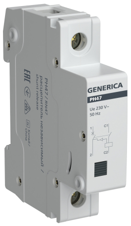 Расцепитель независимый РН47 на DIN-рейку GENERICA