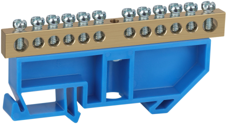 Аксессуары для клемм  ЭРА NO-222-53  Шина PE "земля" на DIN-изол ШНИ-8х12-12-Д-синий