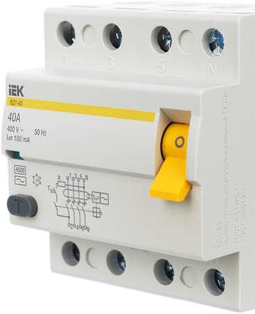 УЗО ВД1-63 4Р 40А 100мА IEK