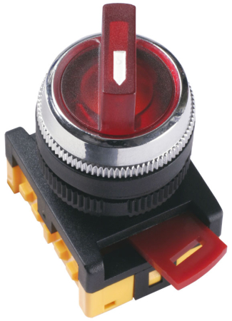 Переключатель АNС-22-2 2 полож.крас.неон/240В I-O 1з+1р IEK