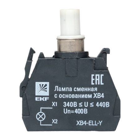 Лампа сменная c основанием XB4 желтая 400В EKF PROxima