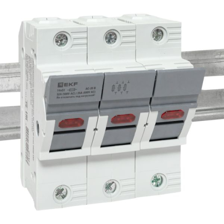 Предохранитель-разъединитель DF 14х51 3Р (тип ПВЦ)  EKF