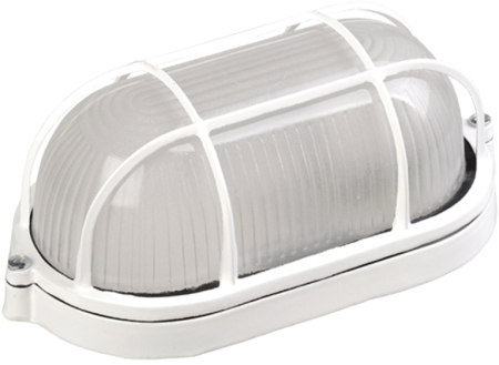 Светильник НПП1202 белый/овал с реш. 100Вт IP54 IEK