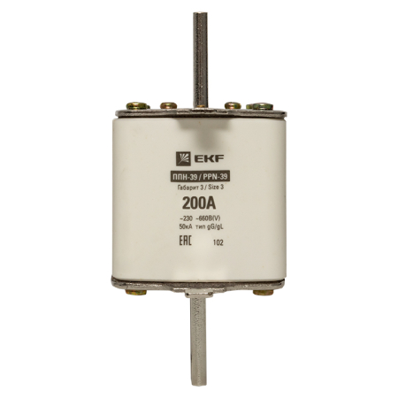 Плавкая вставка ППН-39 630/200А габарит 3 EKF PROxima