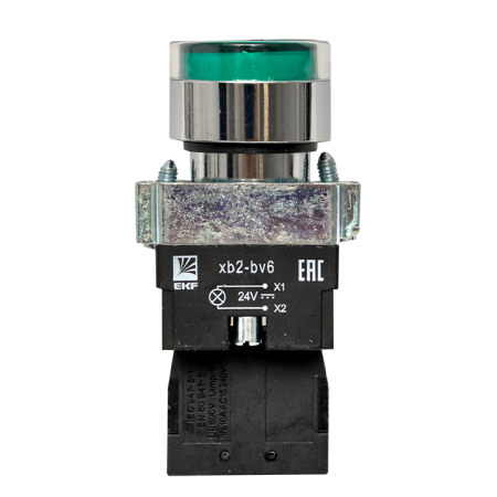 Кнопка BA31 с подстветкой 24В зеленая NO EKF PROxima