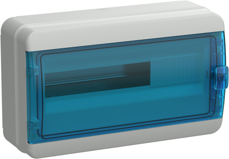 TEKFOR Корпус пласт. КМПн-18 IP65 син. прозр. дверь IEK