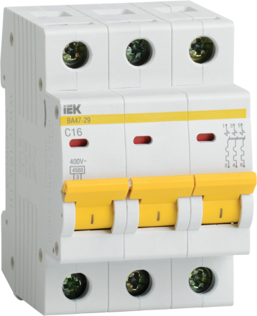 Авт. выкл. ВА47-29 3Р 20А 4,5кА х-ка D IEK