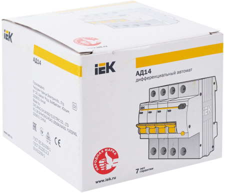 Диф. автомат АД14 4Р 32А 100мА IEK