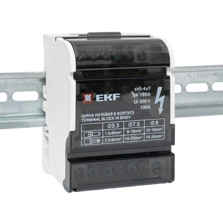 Шина нулевая в корпусе (4х7) EKF PROxima