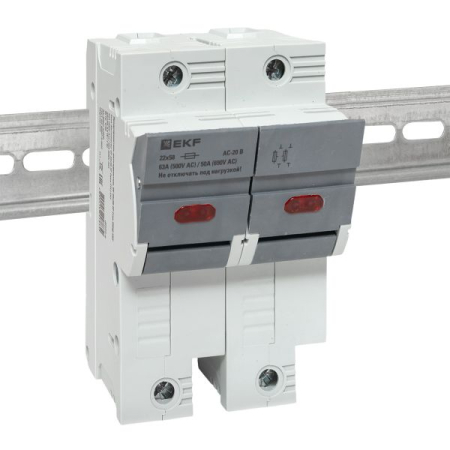 Предохранитель-разъединитель DF 22х58 2Р (тип ПВЦ)  EKF