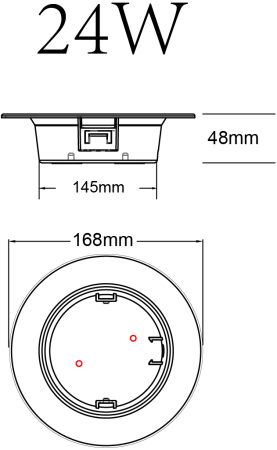 Светильник светодиодный встраиваемый ЭРА LED 21-24-3K круглый 24Вт 3000К