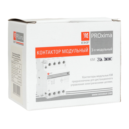 Контактор модульный КМ 20А 3NО+NC (3 мод.) EKF PROxima