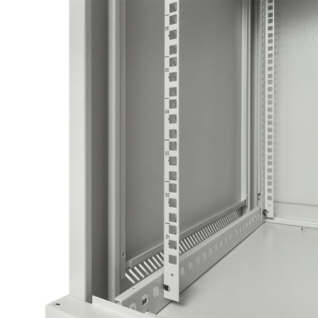 Шкаф настенный 19" TERACOM PRO 15U 600х600 мм дверь стеклянная с замком-ручкой серый