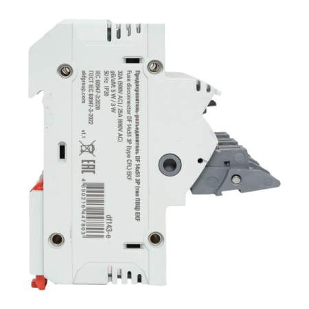 Предохранитель-разъединитель DF 14х51 3Р (тип ПВЦ)  EKF