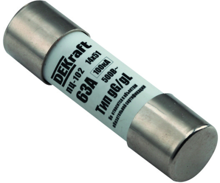 Предохранитель цилиндрич. 63A 14x51 ПЦ-102 DEKraft