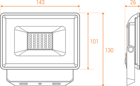 Светодиодный прожектор WFL-30W/06, 5500K, 30 W SMD, IP 65,цвет серый,слим