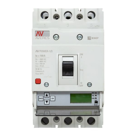 Автоматический выключатель AV POWER-1/3 160А 100kA ETU6.0 EKF AVERES