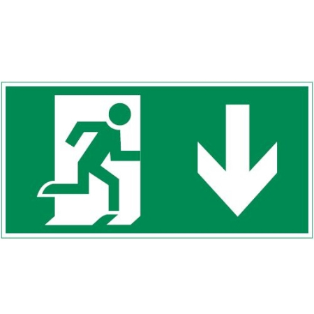 пиктограмма "ФИГУРА / СТРЕЛКА ВНИЗ" 180х90мм для аварийно-эвакуационного светильника Compact