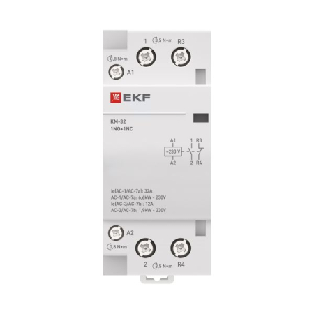 Контактор модульный КМ 32А NО+NC (2 мод.) EKF PROxima
