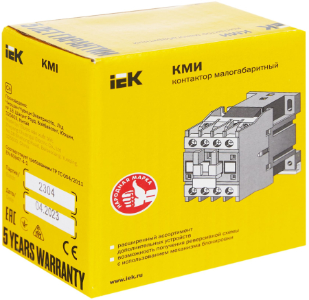 Контактор КМИ-10910 9А 230В/АС3 1НО IEK