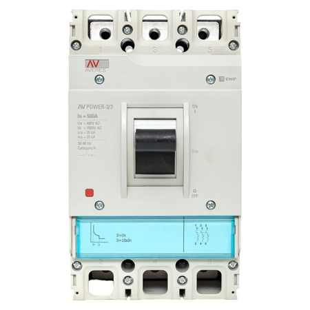 Автоматический выключатель AV POWER-3/3 500А 35kA TR