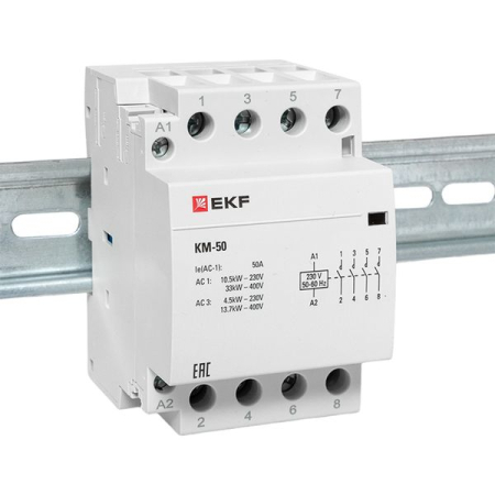 Контактор модульный КМ 50А 4NО (3 мод.) EKF PROxima