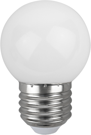 ERAW45-E27 ЭРА LED Р45-1W-E27 ЭРА (диод. шар, бел., 4SMD, 1W, E27, для белт-лайт) (10/100/6000)
