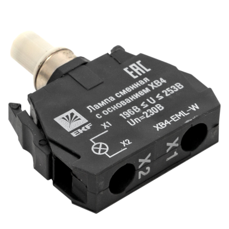 Лампа сменная c основанием XB4 белая  230В EKF PROxima