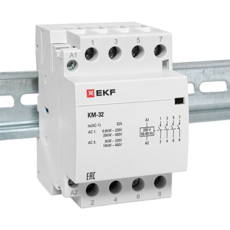 Контактор модульный КМ 32А 4NО (3 мод.) EKF PROxima
