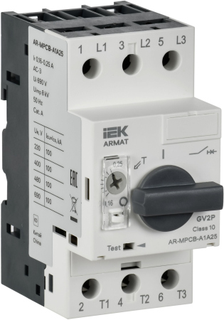 ARMAT Авт. выкл. защиты двигателя A1 GV2P 0,16-0,25А IEK