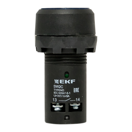 Кнопка SW2C-10D с подсветкой синяя NO EKF PROxima