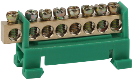 NO-222-79-1  Шина ЭРА NO-222-79-1 PE земля в изоляторе типа стойка ШНИ 6х9-8-Д-Зеленый