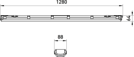 SPP-101-0-002-120  ЭРА Св-к IP65 под две светодиод. лампы T8 G13 1200мм