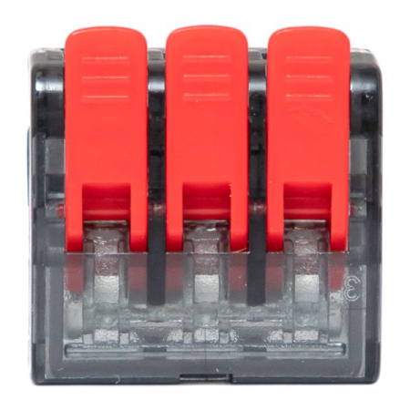 Строительно-монтажная клемма СМК 221-613 с рычагом 3 отверстия 0.5-4.0(6) мм2 EKF PROxima