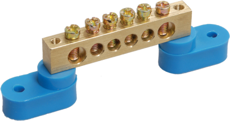 Шина N "ноль" на двух угловых изол ШНИ-8х12-6-У2-С IEK