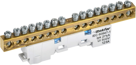 TEKFOR Шина N "ноль" изол. на унив. держ. 8х12-16-С IEK