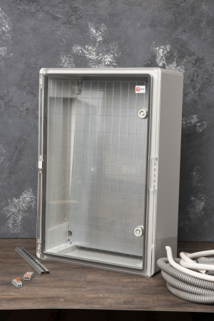 Щит пластиковый с монтажной платой прозр. дверь 600х400х200 мм IP65 EKF PROxima