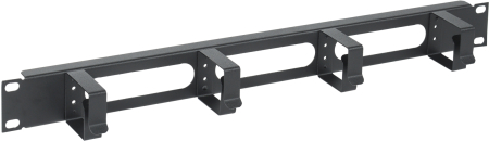 ITK Кабельный органайзер 19" 1U 4 кольца, черный