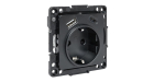 Стокгольм Механизм Розетки 1-местной с/з, USB A+C 16А винтовые клеммы черный с защ. штор. EKF Стокгольм Механизм Розетки 1-местной с/з, USB A+C 16А винтовые клеммы черный с защ. штор. EKF