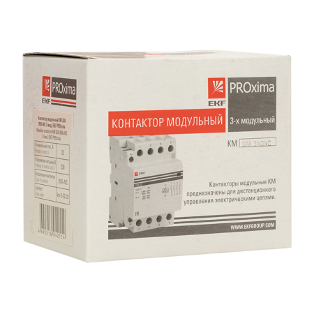 Контактор модульный КМ 32А 3NО+NC (3 мод.) EKF PROxima