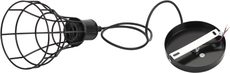 Подвес PL10 BK  ЭРА металл, E27, max 40W, d135 мм, черный