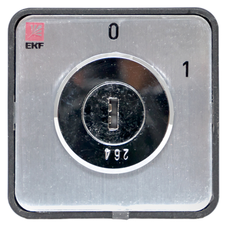 Переключатель кулачковый ПК-1-112 10А 2P «0-1» с ключом EKF PROxima