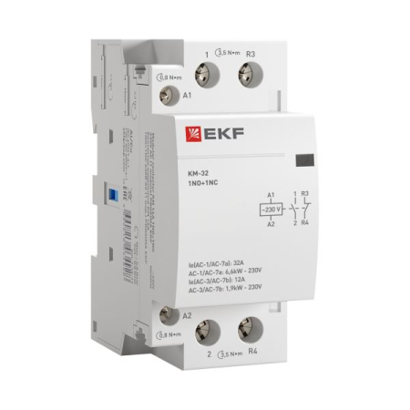 Контактор модульный КМ 32А NО+NC (2 мод.) EKF PROxima