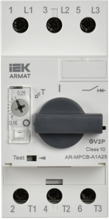 ARMAT Авт. выкл. защиты двигателя A1 GV2P 0,16-0,25А IEK