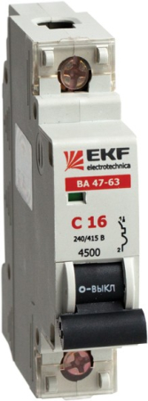 Автоматический выключатель ВА 47-63, 1P 40А (C) 4,5kA EKF
