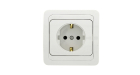 Лондон Розетка 1-местная с заземлением 16А белая EKF PROxima