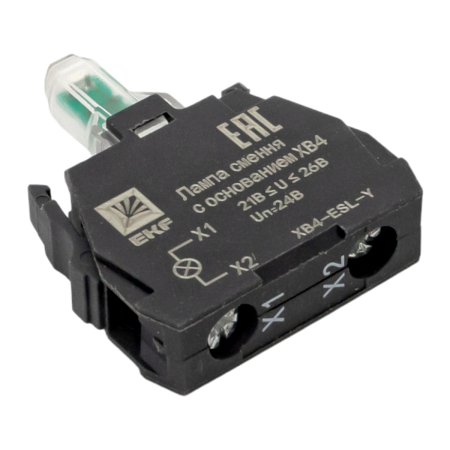 Лампа сменная c основанием XB4 желтая 24В EKF PROxima