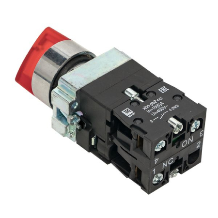 Переключатель BD33 3P c красной подстветкой 230В NO EKF PROxima