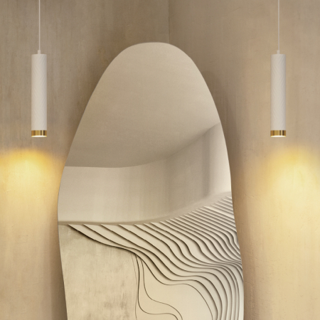 Подвесной светильник WOLTA WSL-GU10/P10WG IP20 под лампу GU10 Белый/золото CELLA D55x280 1/20