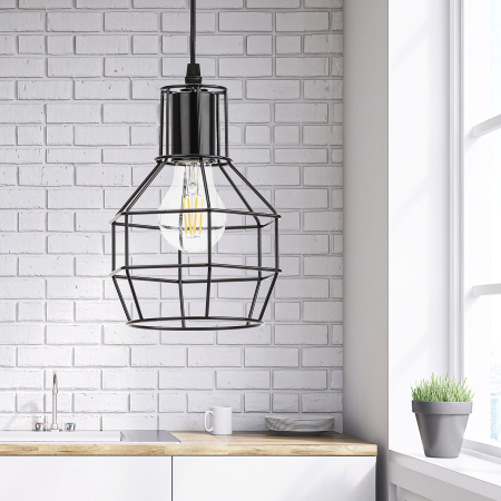 Подвес PL11 BK  ЭРА металл, E27, max 40W, d160 мм, черный